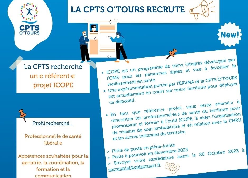 Annonce : recherche référent·e projet ICOPE