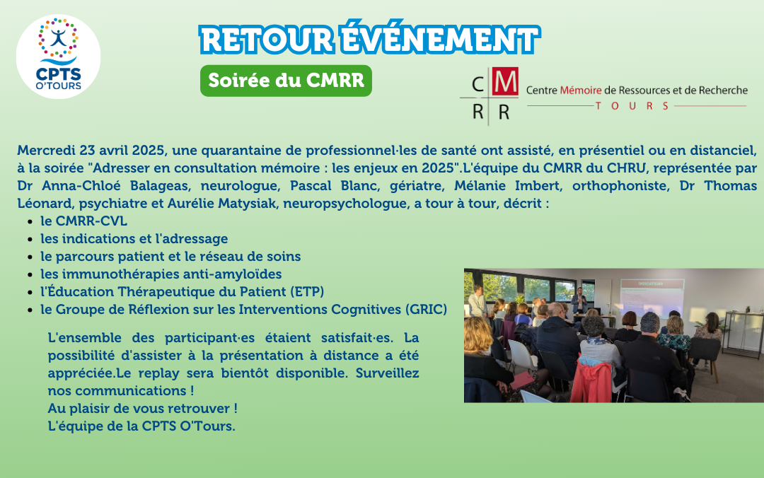 Retour sur la soirée du CMRR