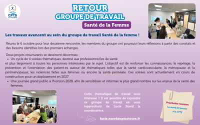 Retour Groupe de travail – Santé de la femme